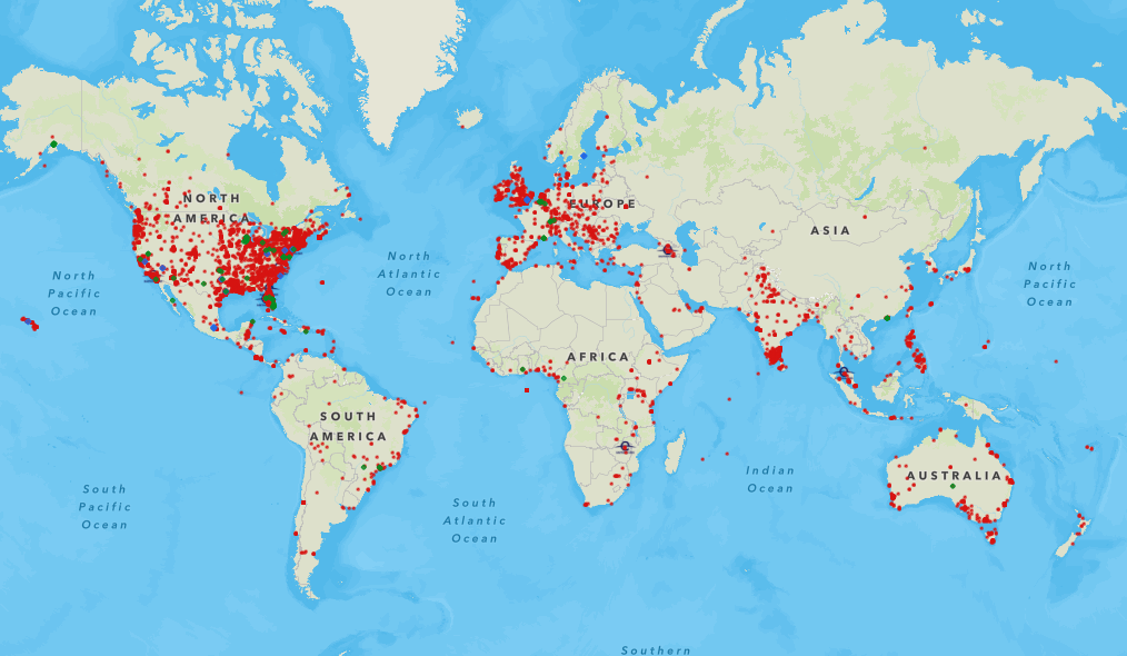 beach clean up map